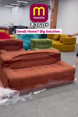 Folding Sofa Bed, Convertible Sleeper Chair with Pillow Foldable Mattress with Back Support, Portable Fold Out Chair Bed Comfy Floor Sofa Lounge for Living Room Bedroom