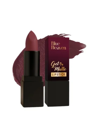 Blue Heaven Get Matte Lipstick | Soft Matte Finish and Lightweight Formula | Intense Pigment | Long-Lasting Lipsticks For Women | 202M| 4gm