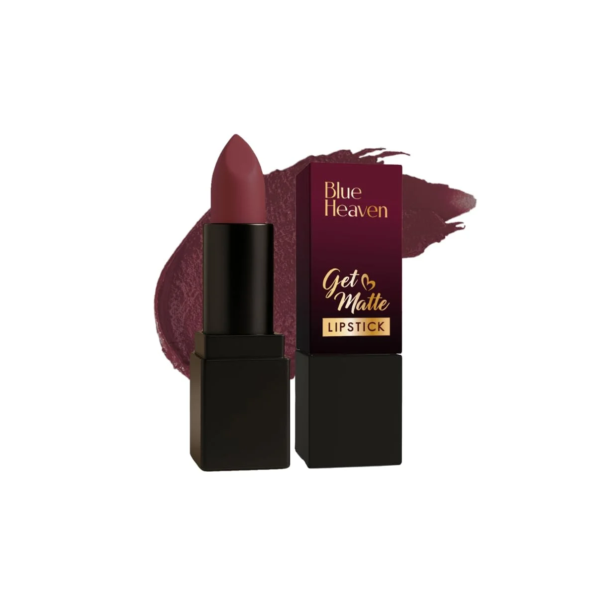 Blue Heaven Get Matte Lipstick | Soft Matte Finish and Lightweight Formula | Intense Pigment | Long-Lasting Lipsticks For Women | 202M| 4gm