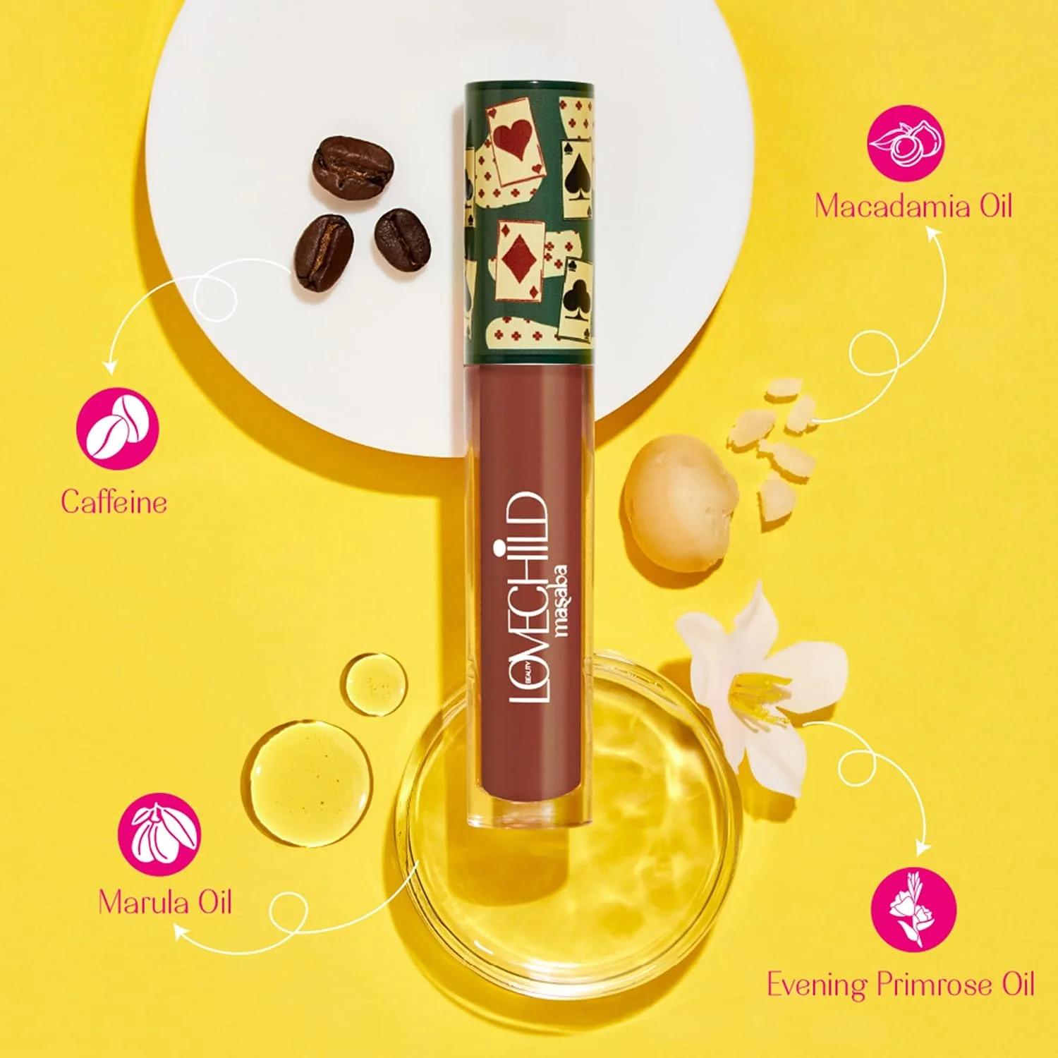 LoveChild Masaba Game On! - Hukum - Liquid Matte Lipstick, Pecan Brown Velvet Smooth, Non-Sticky, Hydrating & Moisturising, Lasts Up to 12 hours, 5Ml - Image 3