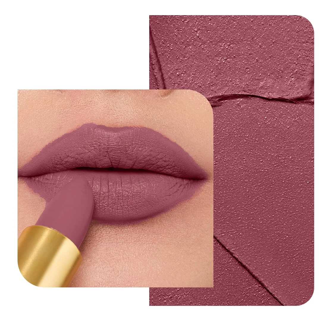LoveChild Masaba 90s Drip Meetha (Mauve) Luxe-Matte Lipstick with Intense One-Swipe Color Payoff in High-Pigment HD Crème Matte Formula, 4gm - Image 3