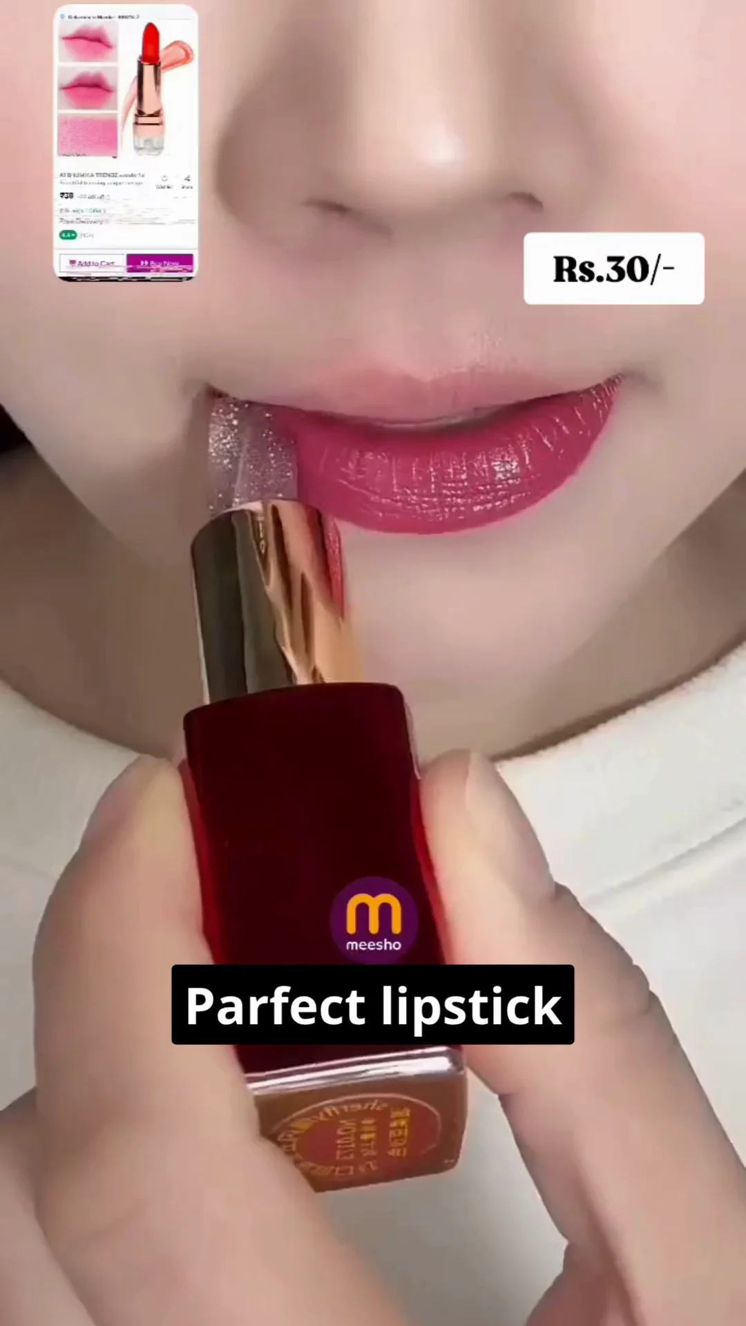 Metallic Shine Maroon Lipstick One Swipe Pigmentation | Non-Drying and Creamy Formula - Image 2