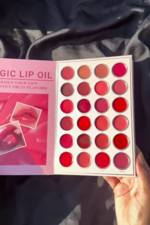 JAMES CHARLES All-in-One Makeup Book, Foldable Palette, Multi Shades, Contour, Blush, Highlight, Eyeshadow with Lipstick (Pink)