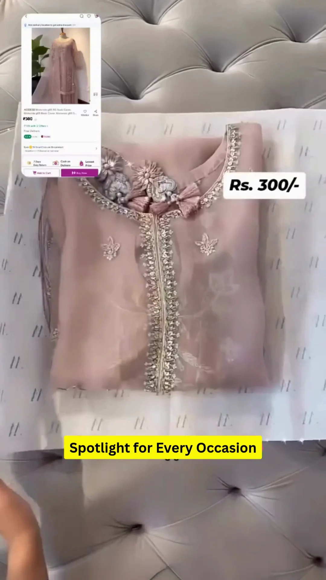 Women's Ethnic Motif Embroidered Kurta with Sharara & Dupatta, High-Slit, Sequined, Festive & Wedding Suit - Image 2