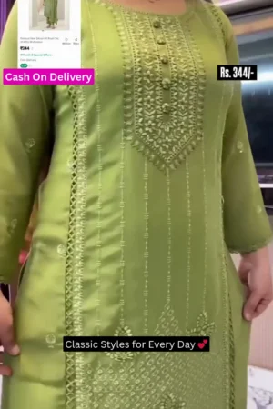Libas Green Embroidered Georgette Straight Kurta set for Women | ethnic wear | bridal suit | wedding dress | occasion wear