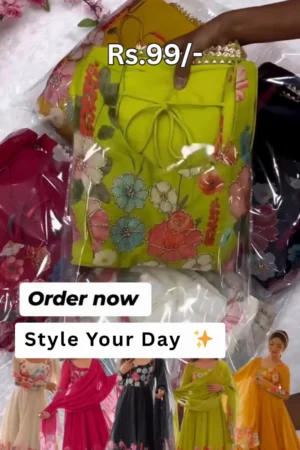 REAL MODELING PURE SOFT ORGANJA SILK FABRIC FULLY FLAIR KALI PATTERN AND CANVAS PATTA WITH DUPPTA SET ,PENT READY TO WEAR