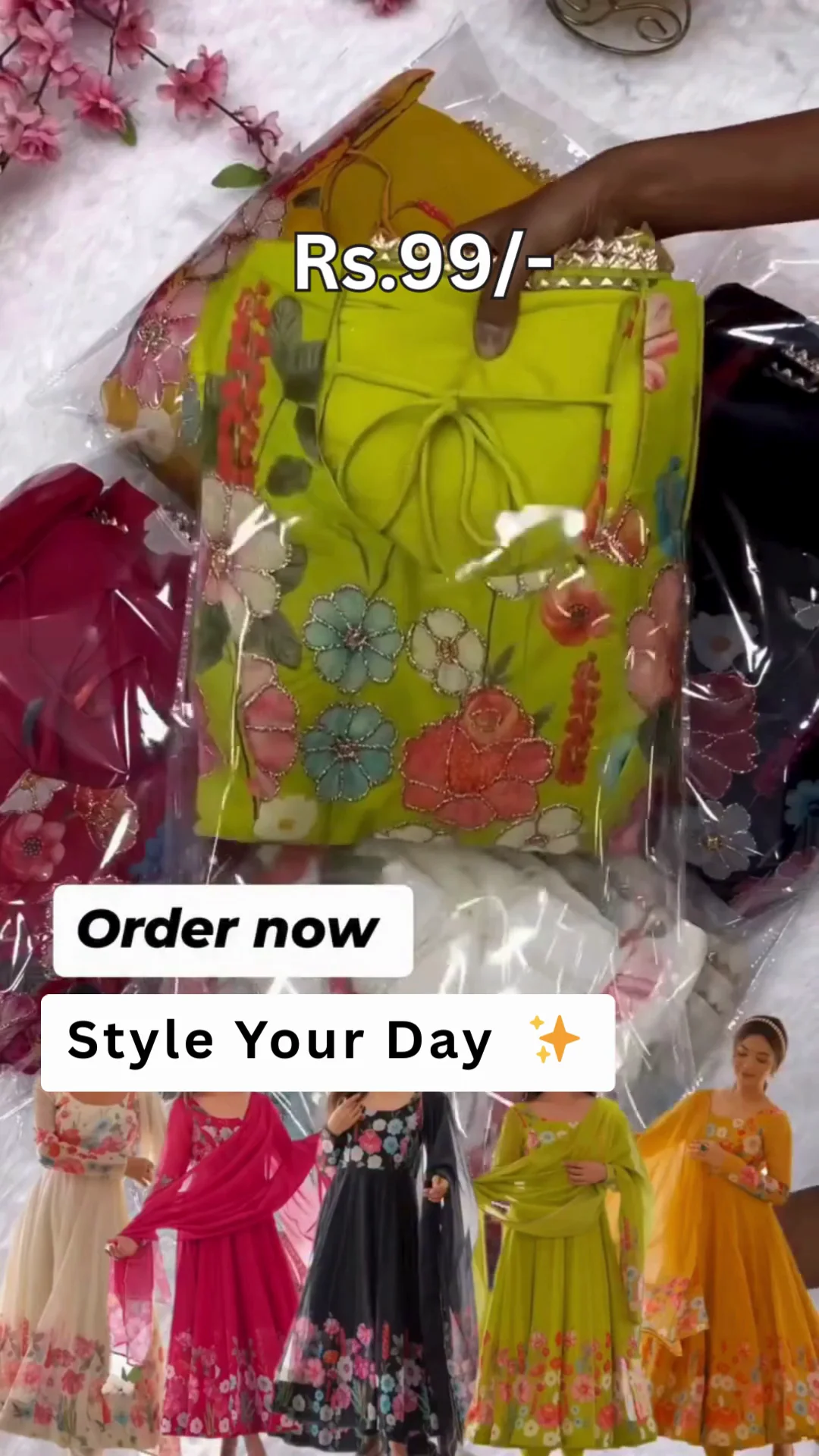 REAL MODELING PURE SOFT ORGANJA SILK FABRIC FULLY FLAIR KALI PATTERN AND CANVAS PATTA WITH DUPPTA SET ,PENT READY TO WEAR