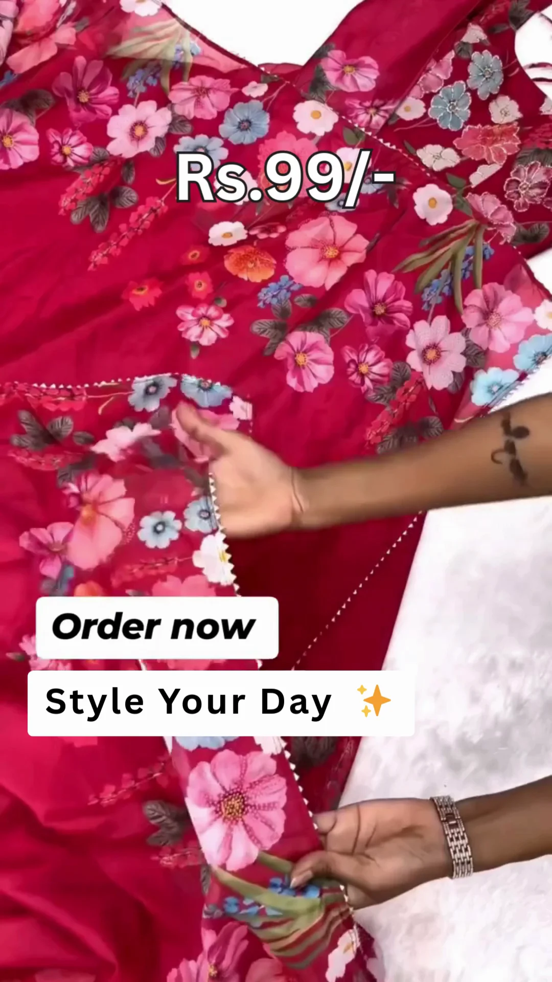REAL MODELING PURE SOFT ORGANJA SILK FABRIC FULLY FLAIR KALI PATTERN AND CANVAS PATTA WITH DUPPTA SET ,PENT READY TO WEAR - Image 2