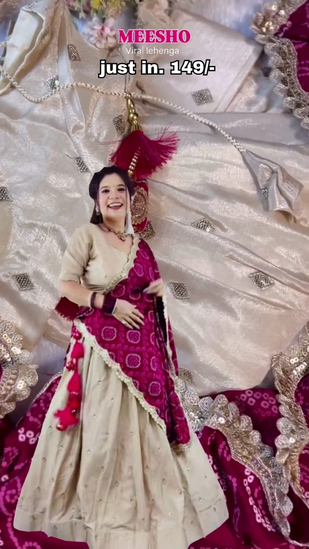 lehenga, unstitched blouse.