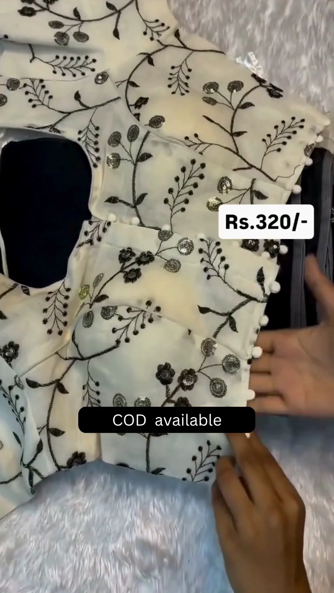 cotton saree with beautiful (stitched blouse) design…. - Image 2