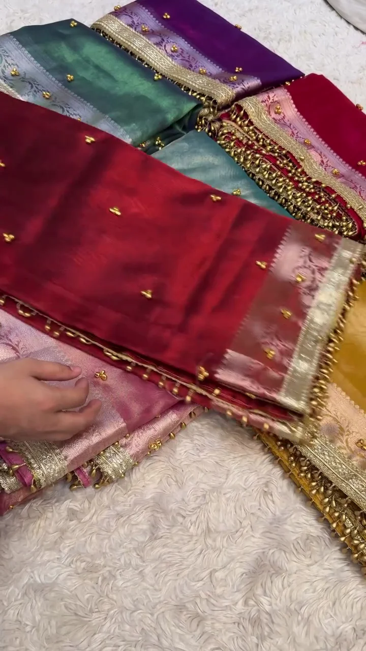 Most vital and Demanding Ghunghroo Saree | Banarsi Tissue Silk, saree